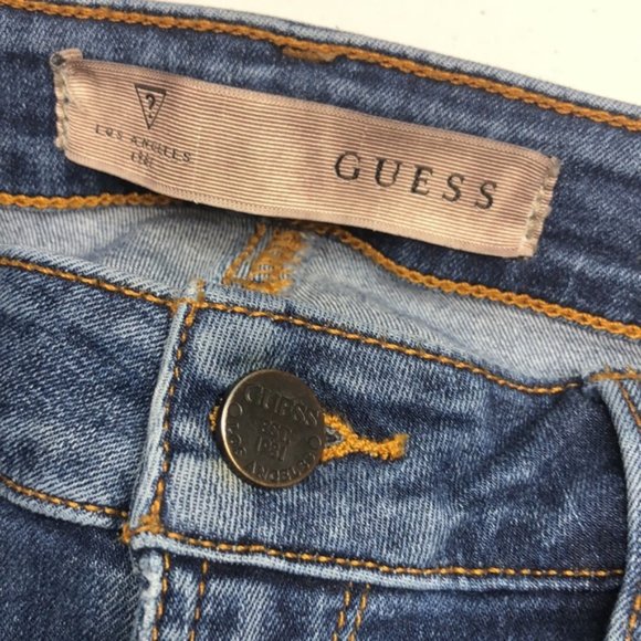 VINTAGE GUESS LOS ANGELES CURVE X SKINNY JEANS 26x30 😎 - Picture 2 of 13